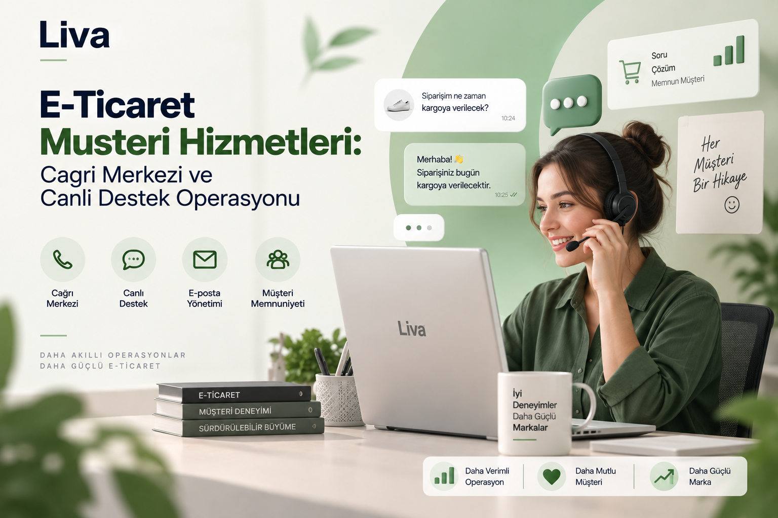 Blog yazısı E-Ticaret Müşteri Hizmetleri: Çağrı Merkezi ve Canlı Destek Operasyonuiçin resim
